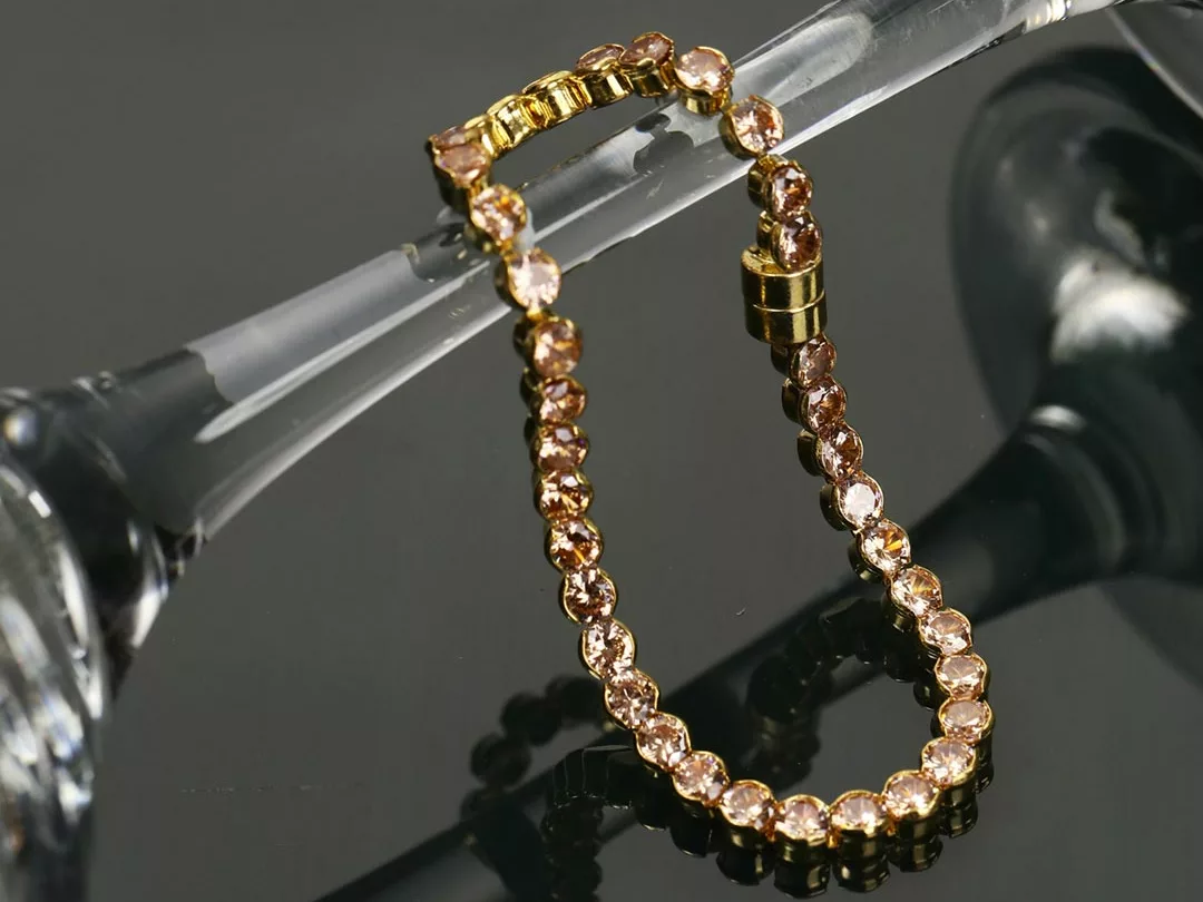 Artificial Stones Gold Plated Bracelet

