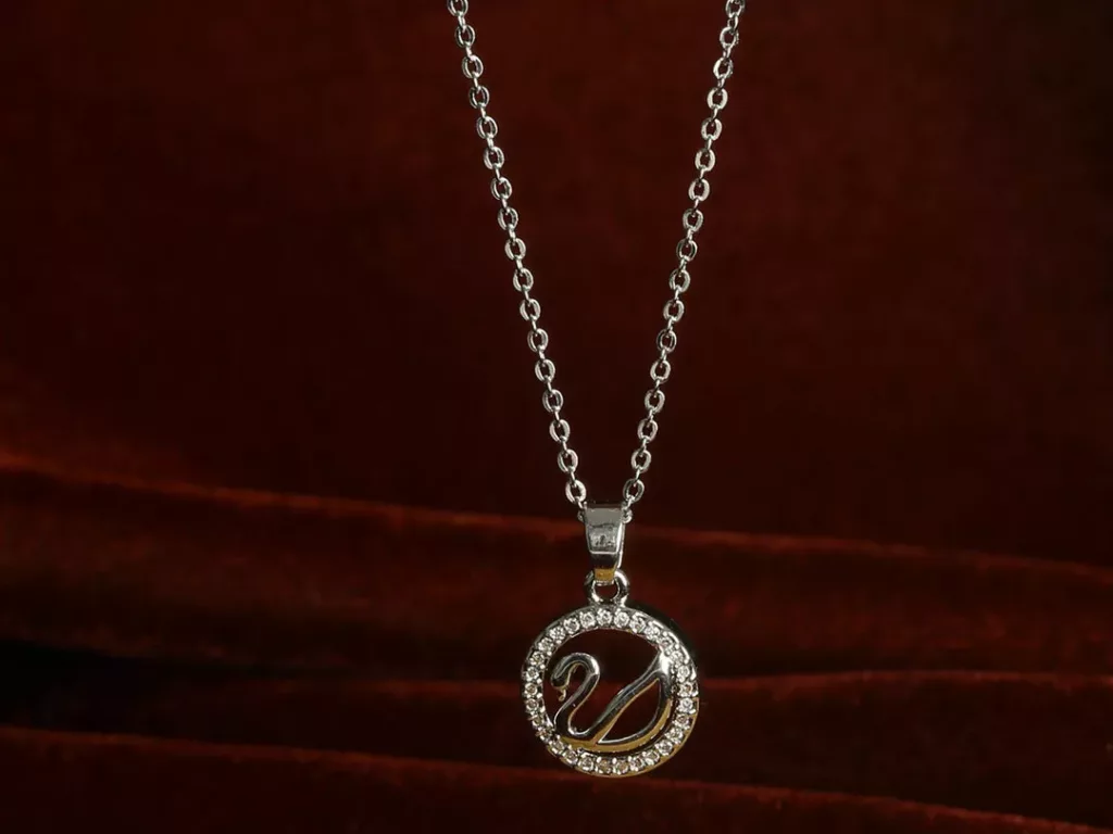 American Diamond Silver Necklace