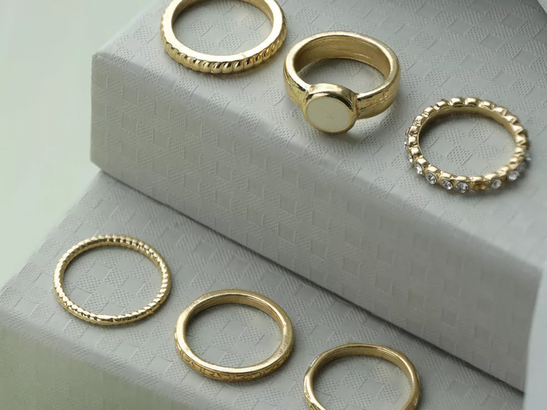 Gold Plated Ring Set