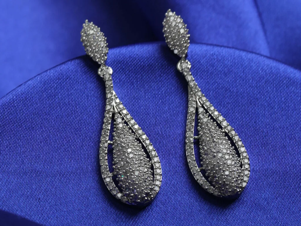 Silver-Plated Drop Earrings