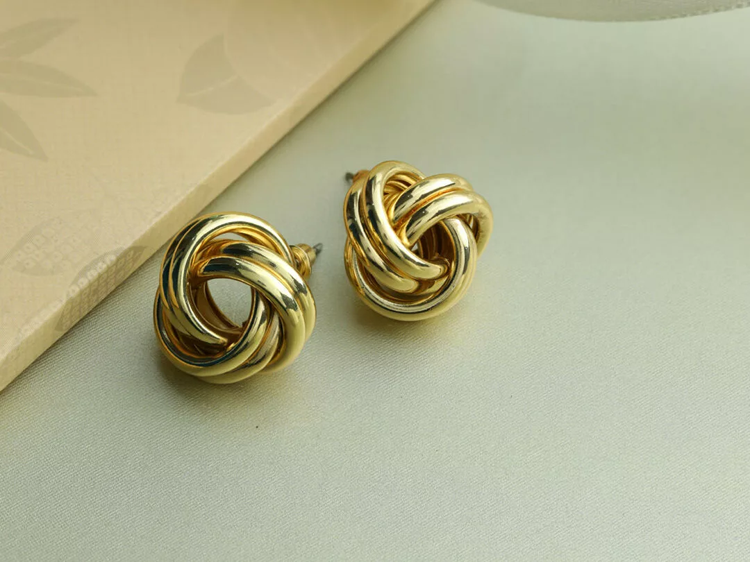 Gold Plated Knot Studs
