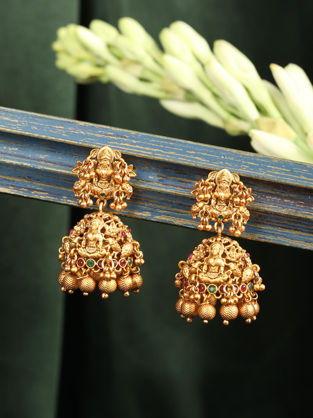 9 Latest Temple Jewellery Jhumka Designs for Traditional Look | Temple  jewellery, Indian jewelry, Gold earrings designs
